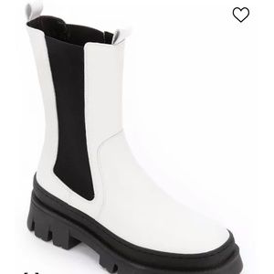 Only  tried  on. Never worn. Kenneth Cole Chelsea Boot in white.
